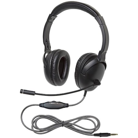Califone 1609571 1017MT Neotech Plus Headset With Gooseneck Microphone; Black - 3.5 Mm Plug